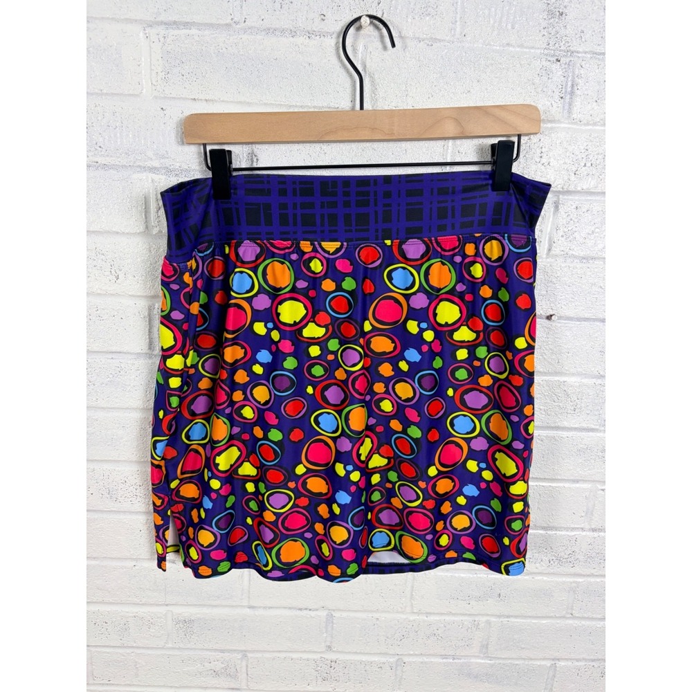 Skort Obsession Skort Womens XXL Abstract Dot Multicolor Built In Shorts Golf